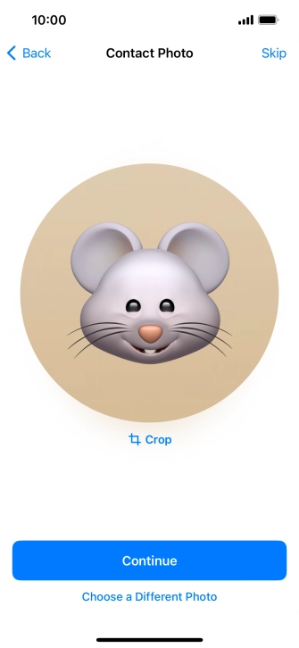 Follow the instructions on the screen to customise the selected picture and press Continue. Follow the instructions on the screen to customise the selected picture and press Continue.