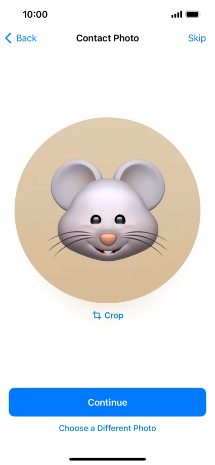 Follow the instructions on the screen to customise the selected picture and press Continue. Follow the instructions on the screen to customise the selected picture and press Continue.