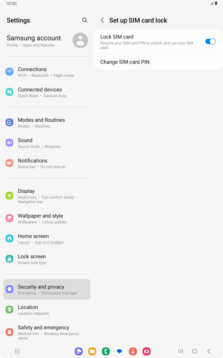 Press the indicator next to 