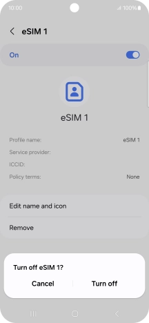If you turn off use of the price plan, press Turn off. If you turn off use of the price plan, press Turn off.