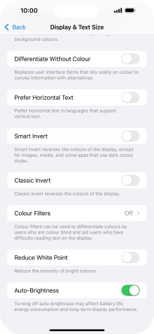 Press the indicator next to 