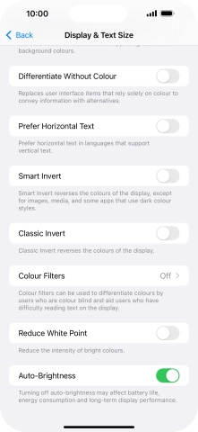 Press the indicator next to 