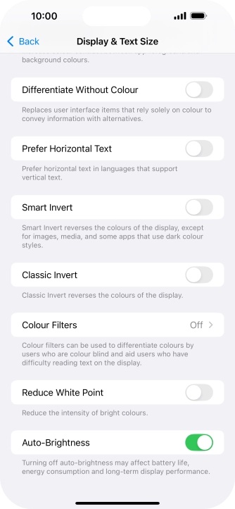 Press the indicator next to 