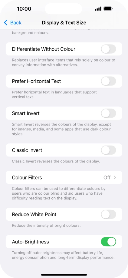Press the indicator next to 