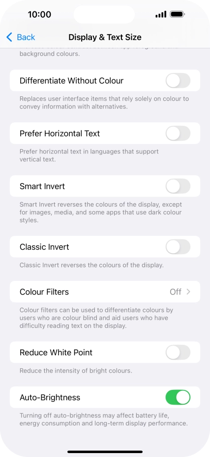 Press the indicator next to 