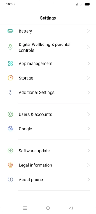 Press Users & accounts.