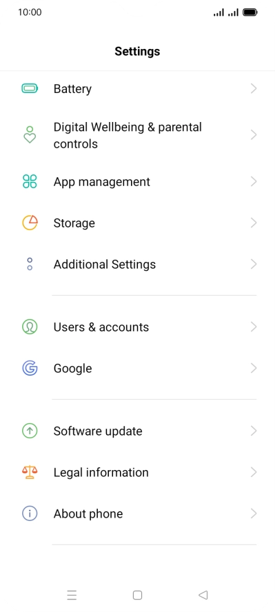 Press Users & accounts.