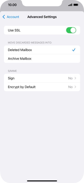 Press the indicator next to 