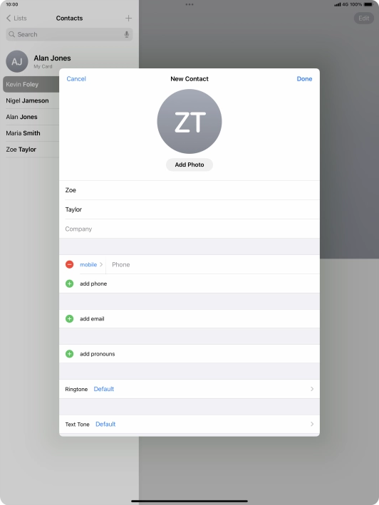 Press Phone and key in the required phone number.