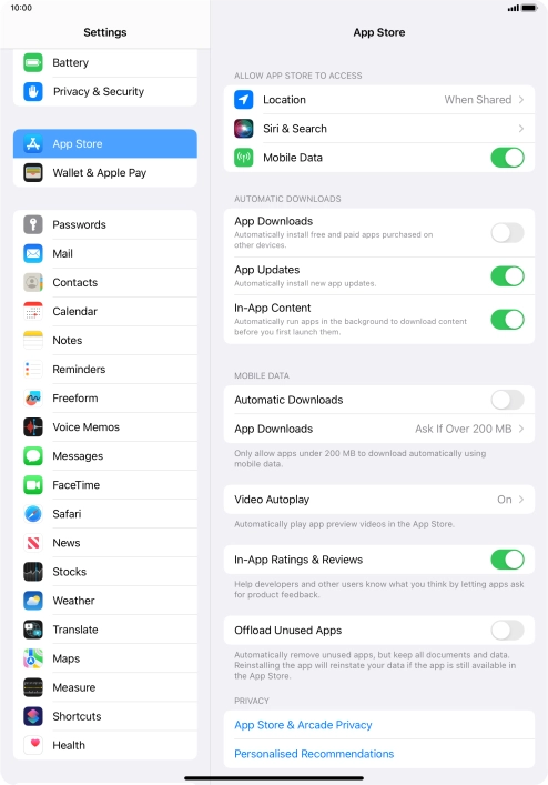 Press the indicator next to 