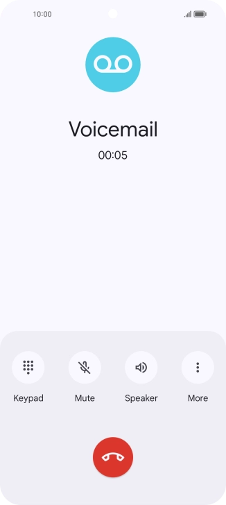 Press the end call icon.