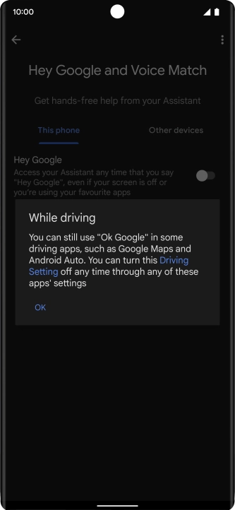 If you turn off the function, press OK.