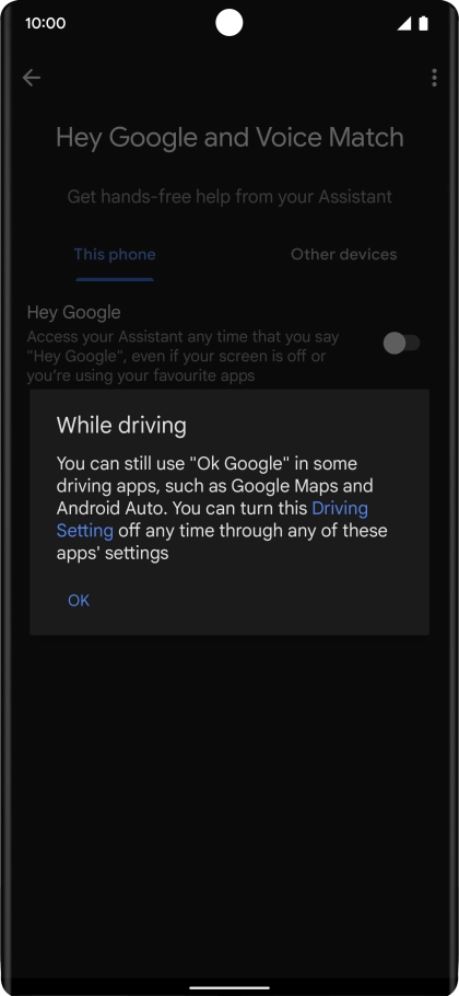 If you turn off the function, press OK.