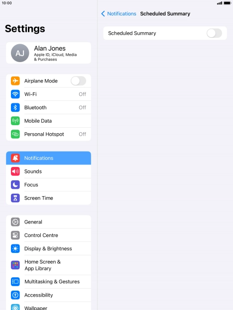 Press the indicator next to 