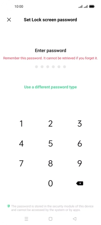 Press Use a different password type. Press Use a different password type.