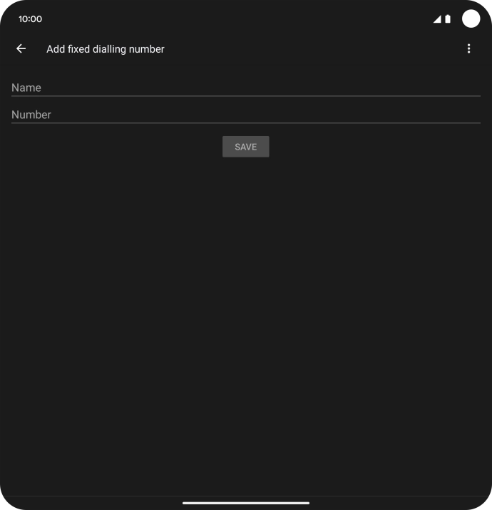 Press Name and key in the required name.