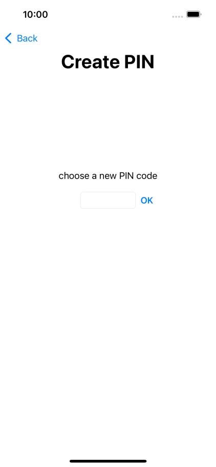 Key in a new four-digit PIN and press OK.