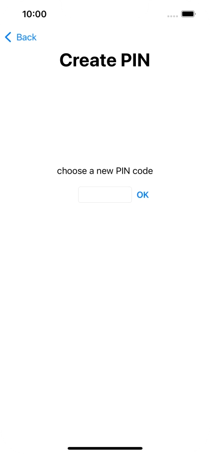 Key in a new four-digit PIN and press OK.