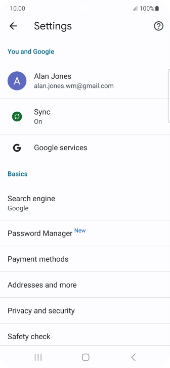 Press Privacy and security. Press Privacy and security.