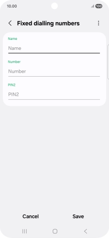 Press Name and key in the required name.