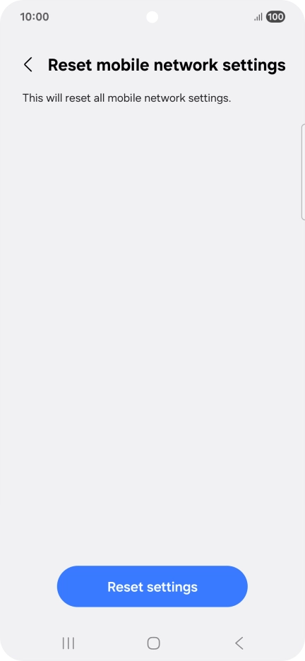 Press Reset settings.
