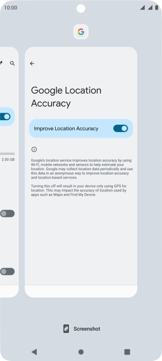 To end one running application, slide your finger upwards on the required application.