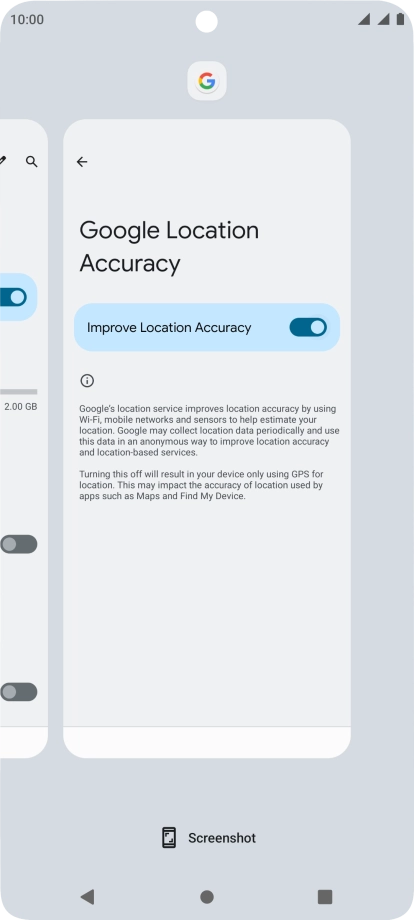 To end one running application, slide your finger upwards on the required application.