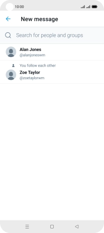 Press the search field.