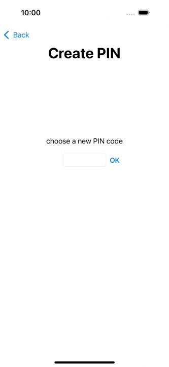 Key in a new four-digit PIN and press OK.