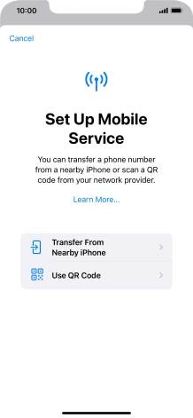 Press Use QR Code. Press Use QR Code.