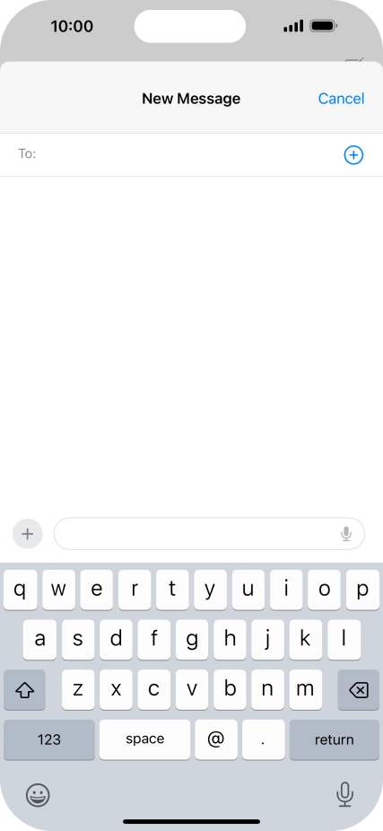Press To: and key in the first letters of the recipient's name.