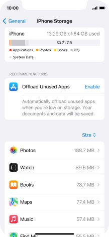 Press the required app.
