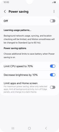 Press the indicators next to the required settings. Press the indicators next to the required settings.