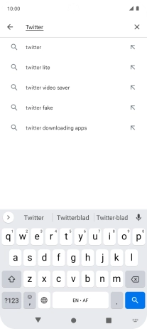 Key in the name or subject of the required app and press the search icon.
