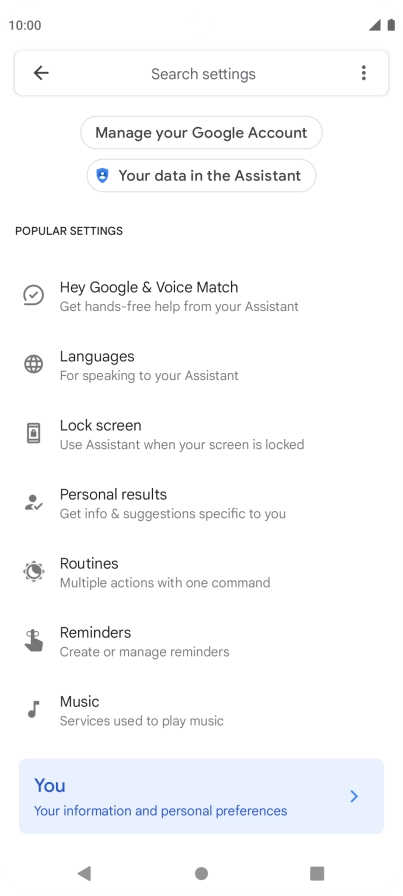 Press Hey Google & Voice Match.