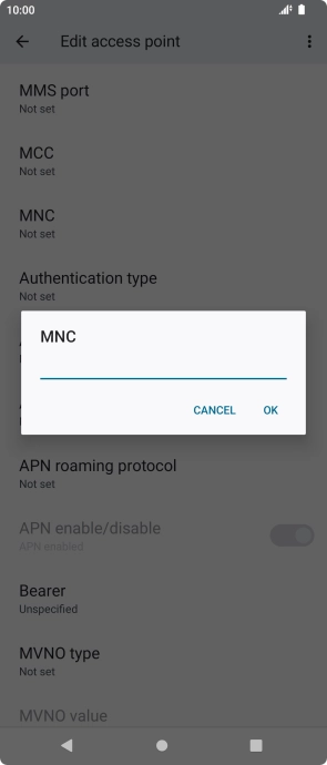 Key in 15 and press OK.
