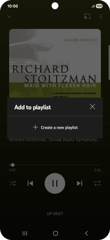 Press Create a new playlist. Press Create a new playlist.