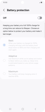 Press the indicator to turn the function on or off.
