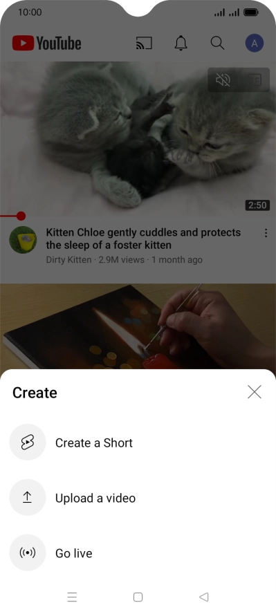 Press Upload a video.