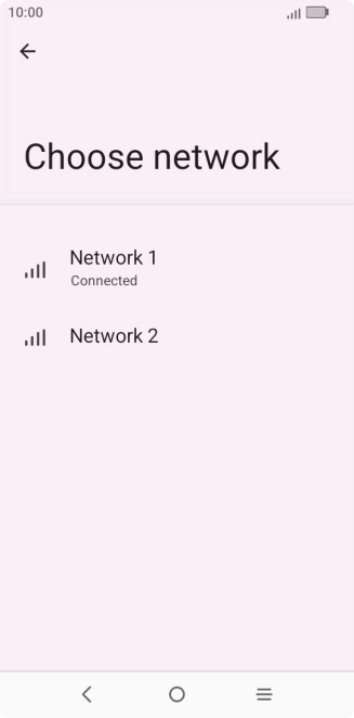 Press the required network.