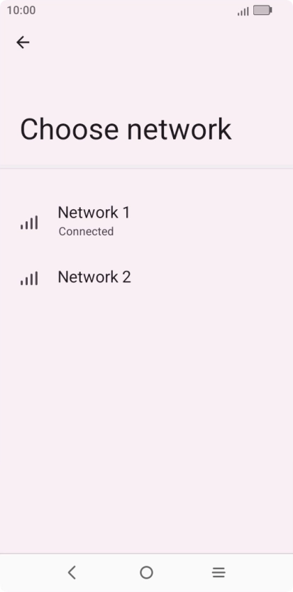 Press the required network.