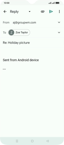 Press the text input field and key in the required text.