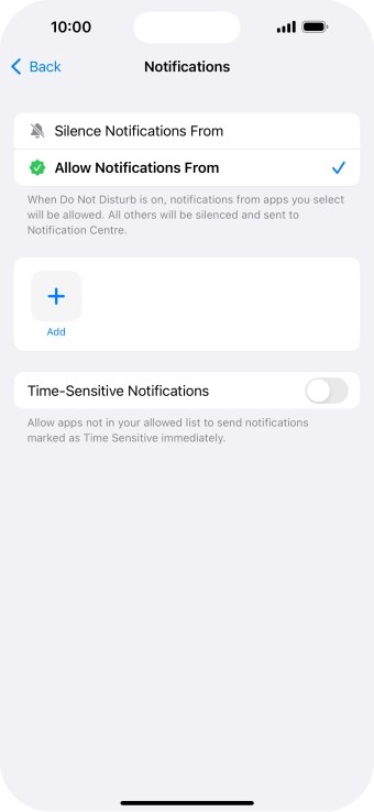 Press the indicator next to 