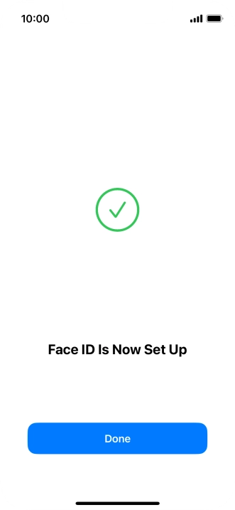 Press Done. If you haven't previously selected a phone lock code, key in a code of your own choice twice.