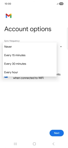 Press the required setting. Press the required setting.