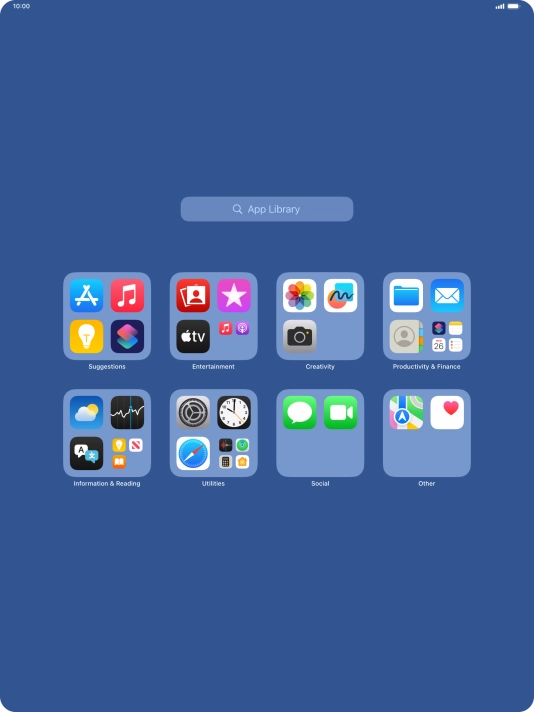 Press the required app. Press the required app.
