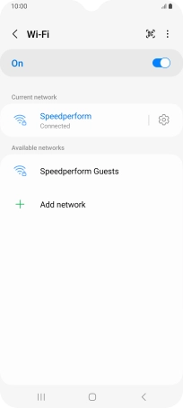 Press the settings icon next to the Wi-Fi network you're connected to.