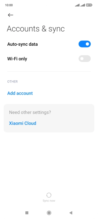 Press Add account. Press Add account.