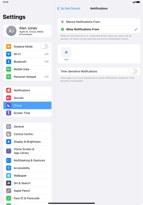 Press the indicator next to Press the indicator next to