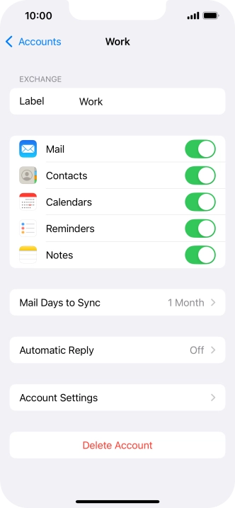 Press Delete Account.